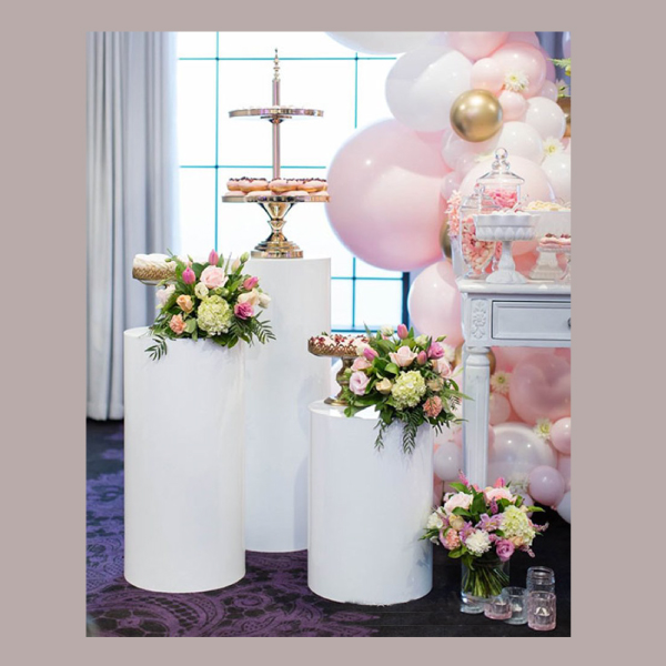 Round Pillar Display Stand 3 units per set